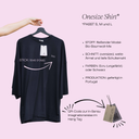 oversized shirt | love - black